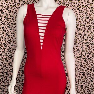 Red Bodycon Cutout Dress